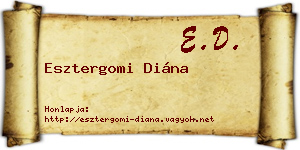 Esztergomi Diána névjegykártya