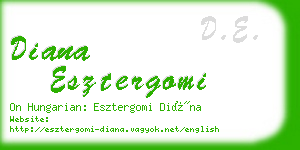 diana esztergomi business card